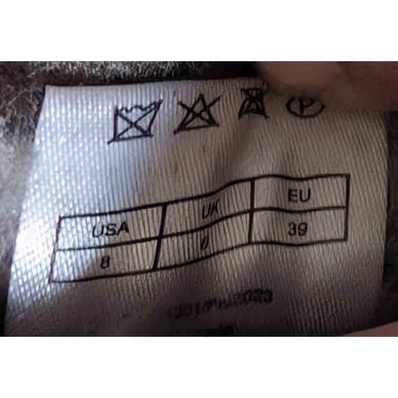 QUINCE Black Suede 100% Australian‎ Shearling Lined Clog Slippers Women's 8 - Picture 12 of 13